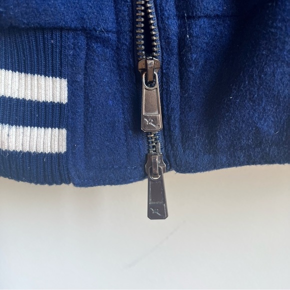 Rocawear ROC Rebel League Embroidered Contrast Varsity Jacket Navy White Size XL - Picture 6 of 16